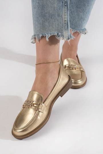 gouden kleur stijlvol Dames mocassins 2