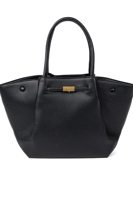 Klassiek shopperka z fakturoInanej skóry ekologicznej