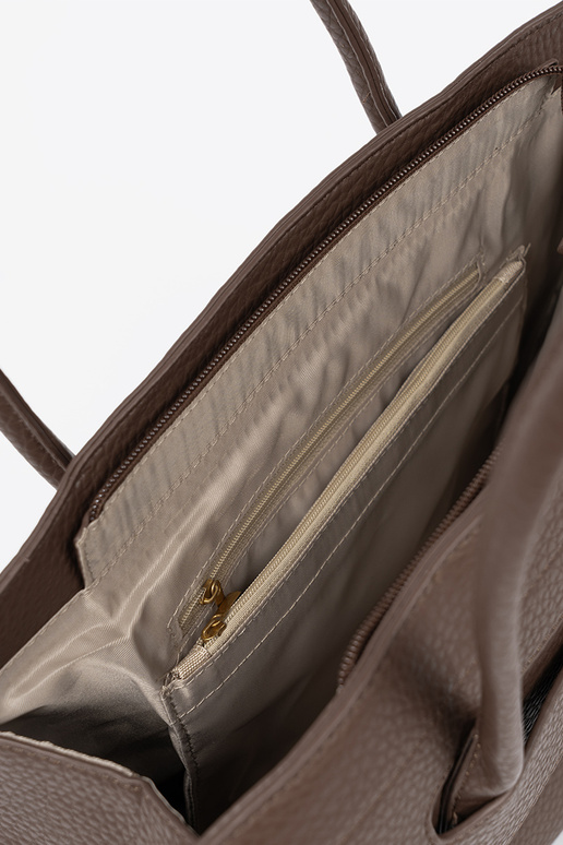 Handtas shopperka z fakturoInanej eko skóry