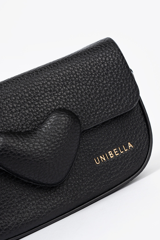 Kobieca Sac à main noir z dekoracyjnym zapięciem