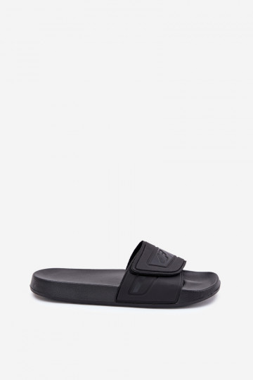 Slippers Heren met zelfklevende sluitingen 4FMM00FFLIM091-20S zwarte kleur 2