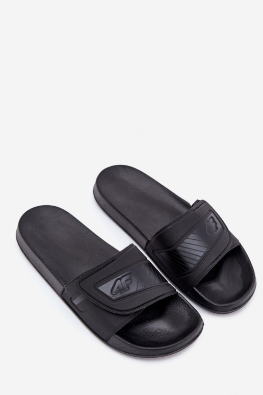 Chaussons Homme avec attaches adhésives 4FMM00FFLIM091-20S couleur noir