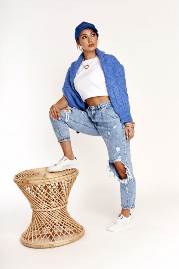 Sneaker aus Ermöglichtturleder BIG STAR BB274211 INeiß und Es mussrineblau 2