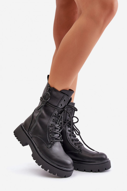 réchauffer Bottines de travail Féminin en cuir écologique couleur noire Nealandra réchauffer Bottines de travail Féminin en cuir écologique couleur noire Nealandra