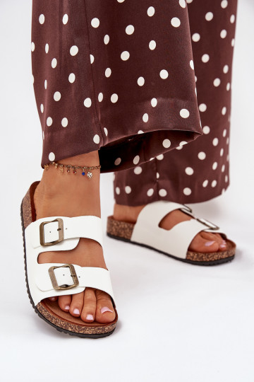 Dames Slippers met platform met gespen Initte kleur Vesina 2