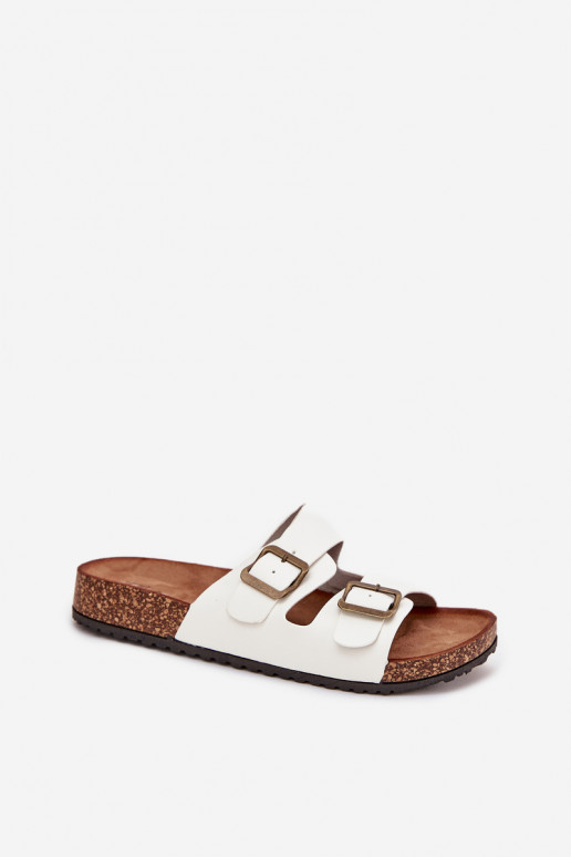 Dames Slippers met platform met gespen Initte kleur Vesina Dames Slippers met platform met gespen Initte kleur Vesina