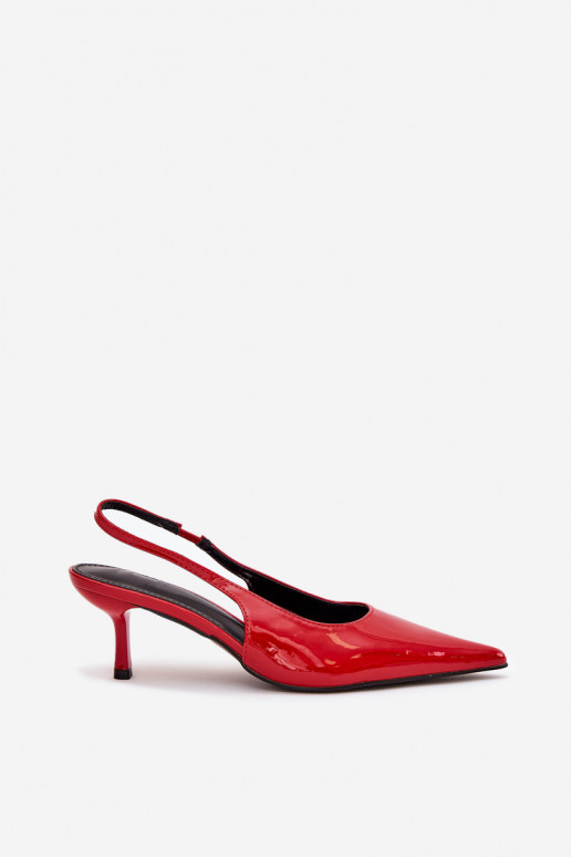 avec effet vernis Chaussures avec des talons fins avec un talon ouvert couleur rouge Talira avec effet vernis Chaussures avec des talons fins avec un talon ouvert couleur rouge Talira