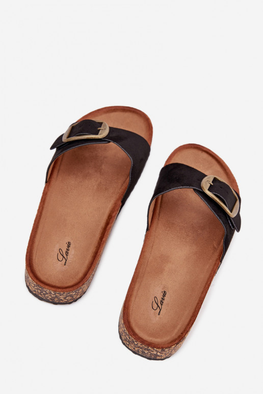 Damespantoffels met gespen met platform zInart Zavira