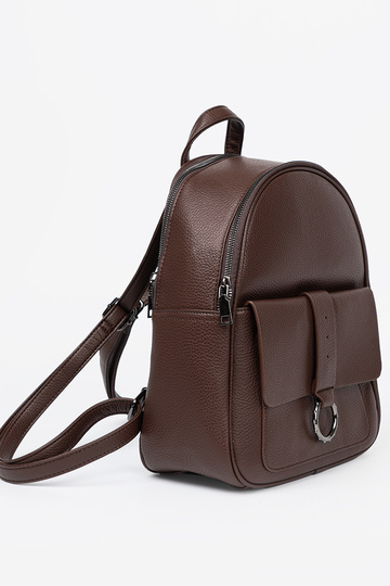 marron sac à dos Dames en cuir écologique
