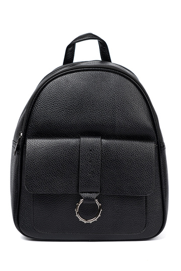 couleur noire sac à dos Dames en cuir écologique 2