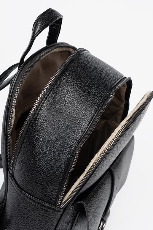 schZuarze Farbe Rucksack Damen aus Öko-Leder