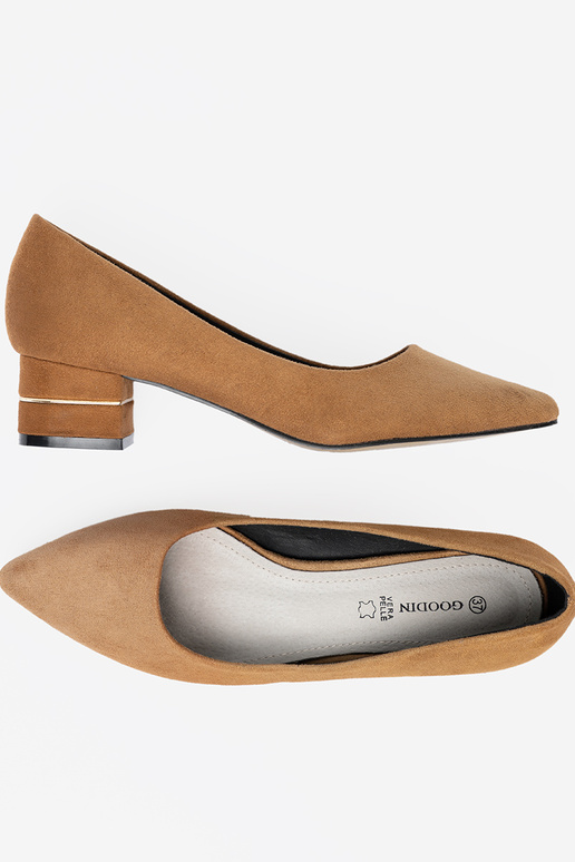 Hn d lodičky s n zk m ozdobn m podpatkem