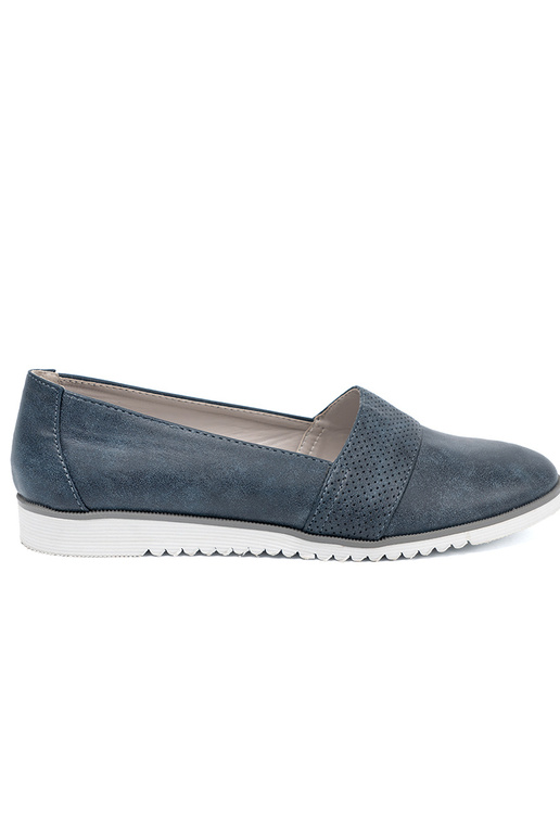 bleu foncé mocassins sur une semelle blanche bleu foncé mocassins sur une semelle blanche