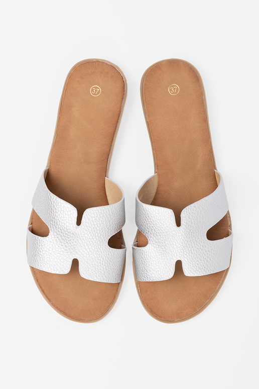 couleur argent Chaussons femmes z Àycięciami couleur argent Chaussons femmes z Àycięciami