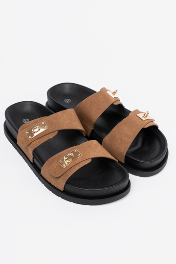 Jansnobraune Farbe Hausschuhe Frauen ze goldenmi ZustaZukami