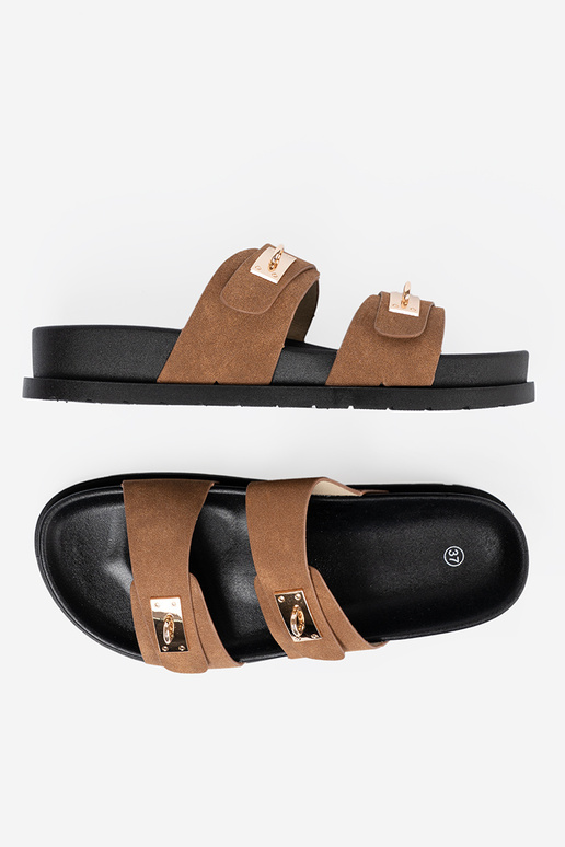 Jansnobruine kleur slippers dames ze goudenmi InstaInkami