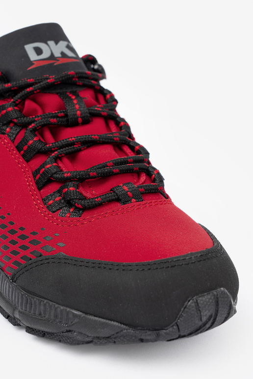 Rote Trekking-Schuhe auf dicker Plattform DK