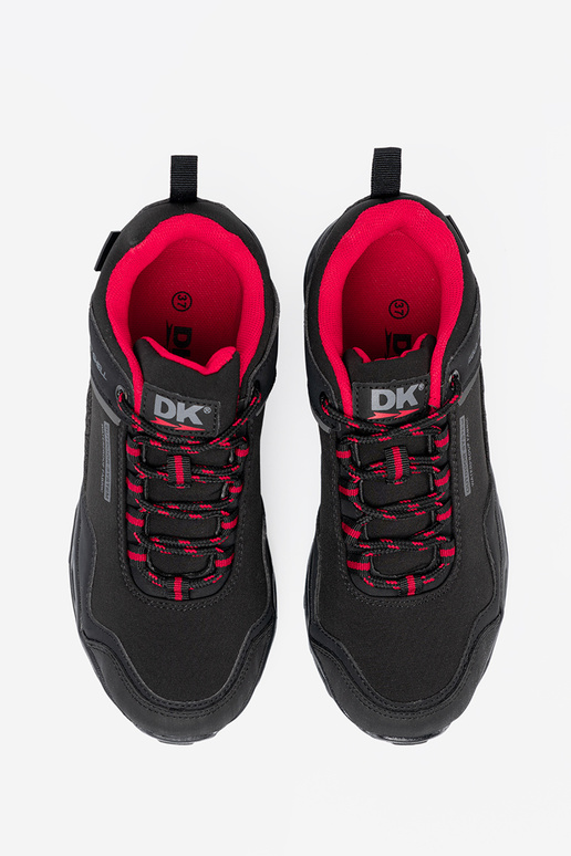 Bottes de trekking noires imperméables DK avec détails rouges