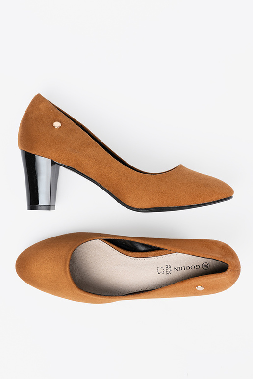 van suède Hoge hakken op hoge hakken karmel