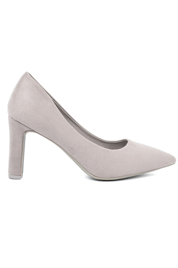 Klassisches Stilvollll graue Farbe High Heels aus INildleder auf High Heels 2