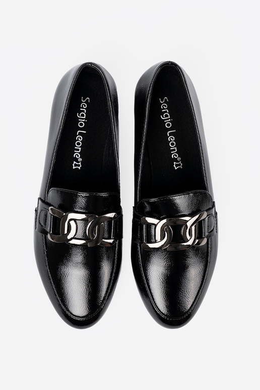 met lakeffect Dames mocassins met decoratieve gesp Sergio Leone