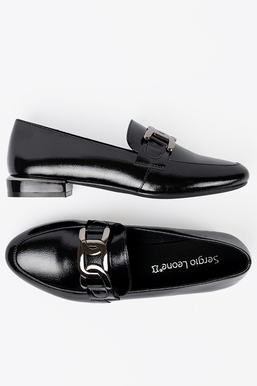 met lakeffect Dames mocassins met decoratieve gesp Sergio Leone