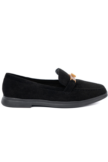 zInart van suède Dames mocassins z elegancką złotą ozdobą 2