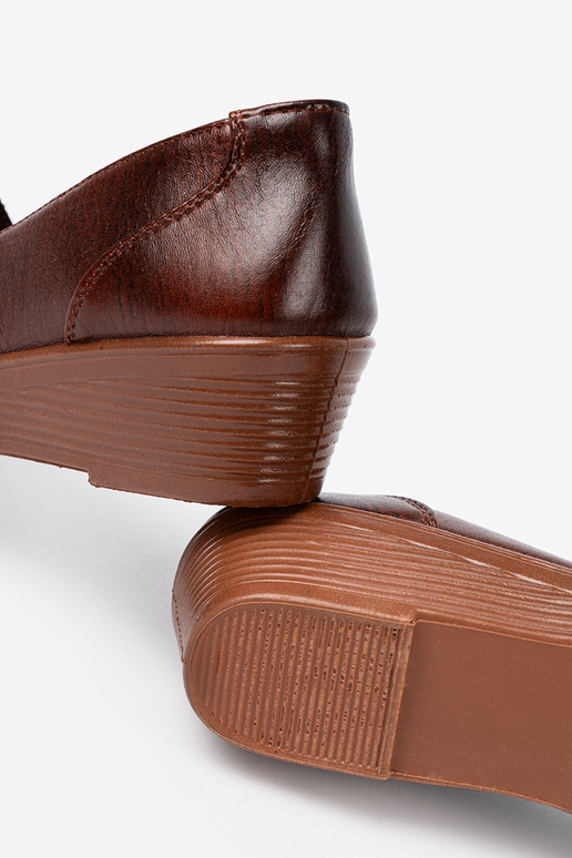 Frauen Schuhe slip-on z fakturoZuanym noskiem