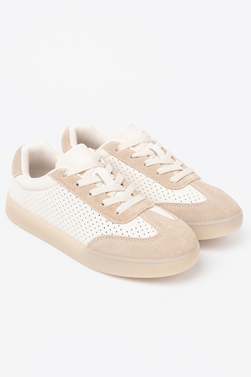 Freizeitschuhe für Damen durchbrochen hellBeige