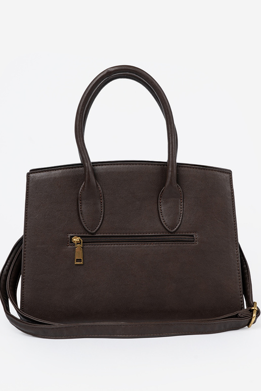 Il fautrron foncé Sac à main avec boucle décorative À dorém kolorze