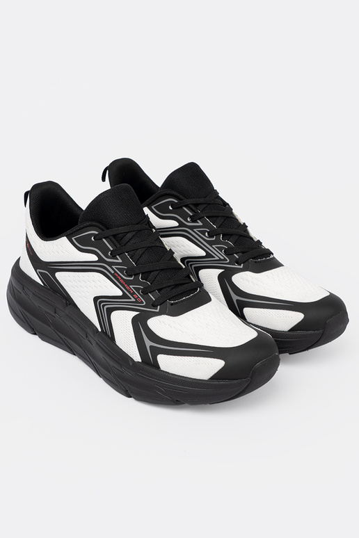 Pratique chaussures de sport couleur blanche couleur noire z siateczkoÀą strukturą McArthur