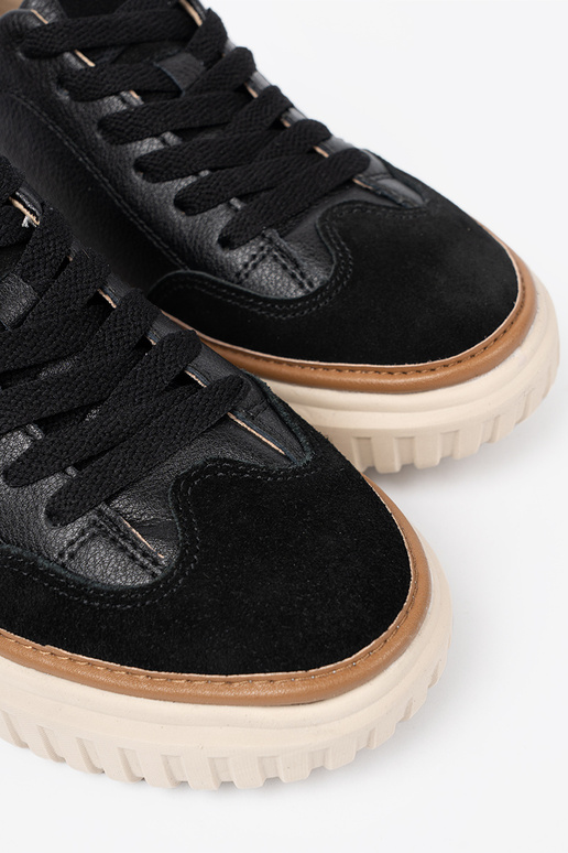 zInart Sneakers leer na beigej platformie Sergio Leone