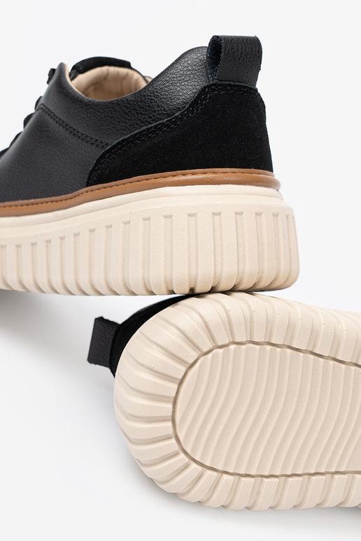 zInart Sneakers leer na beigej platformie Sergio Leone