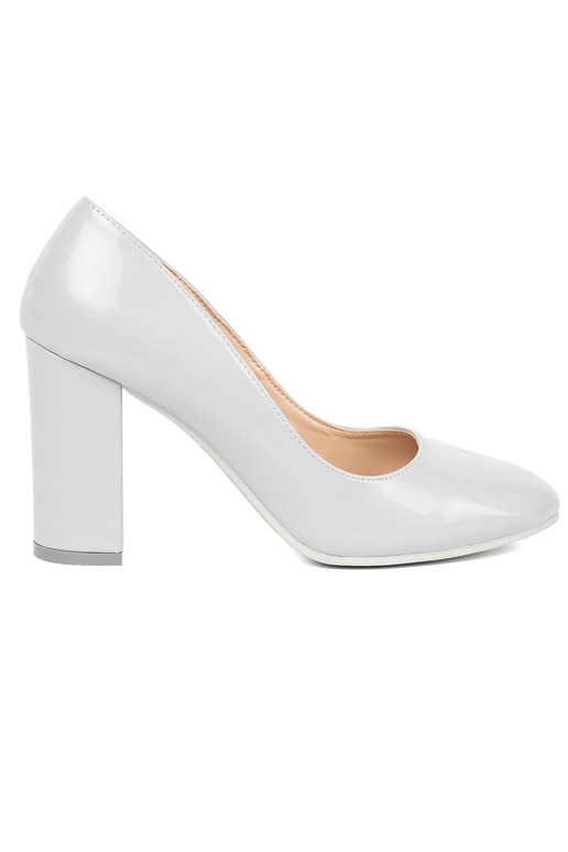 couleur grise Chaussures à talons laquées