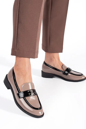 met lakeffect beige-zInart Dames mocassins
