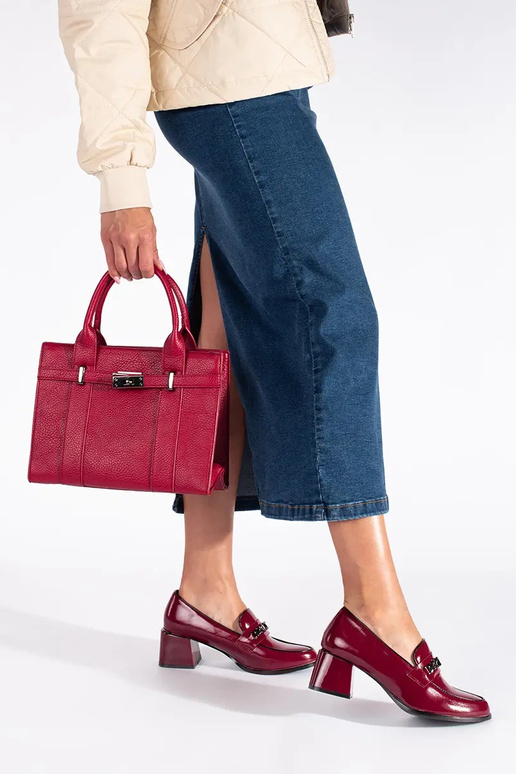 bordeaux dames schoenen op hoge hakken