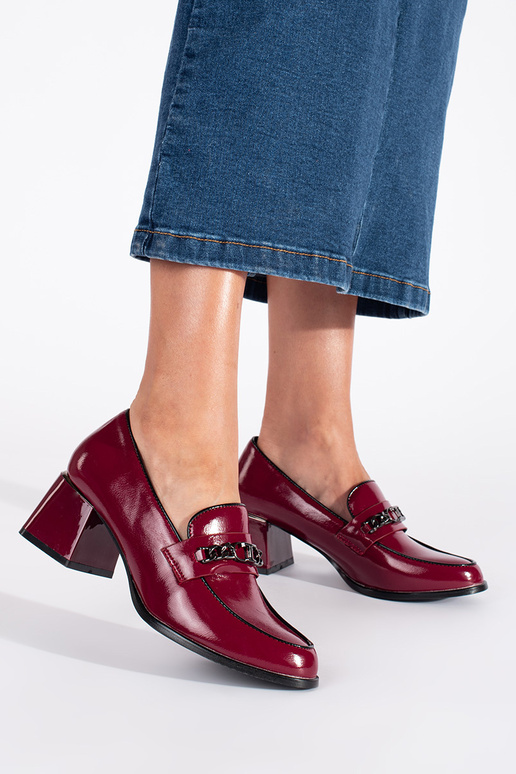 bordeaux dames schoenen op hoge hakken