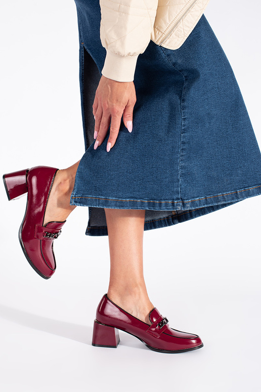 bordeaux dames schoenen op hoge hakken