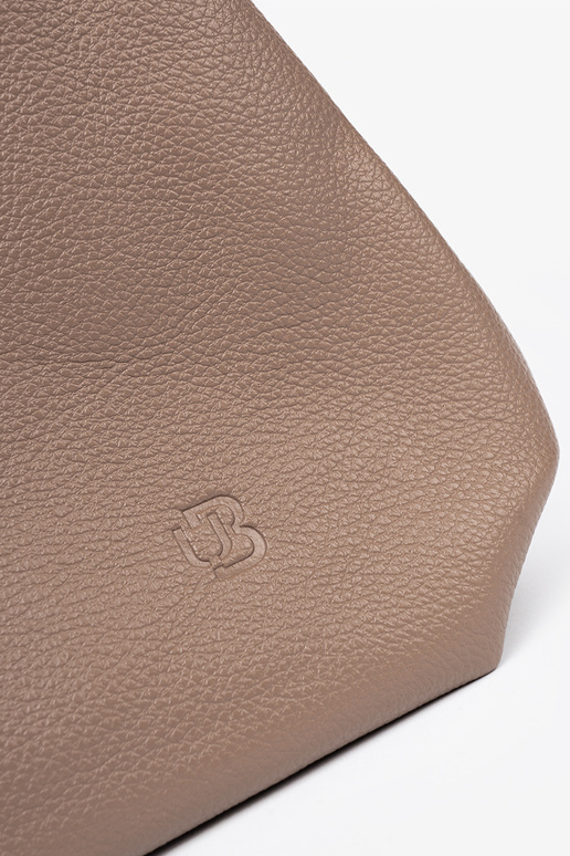 Élégant sombrebeige Sac à main z kosmetyczką À środku