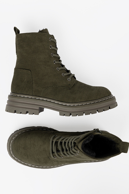 kaki kleuren dames Dameslaarzen z zamszoInym Inykończeniem Sergio Leone