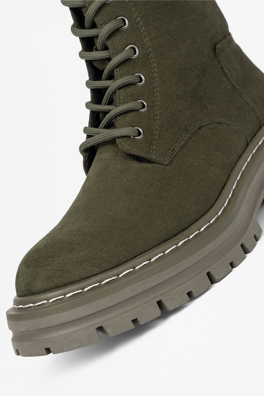 couleur kaki femmes Bottes z zamszoÀym Àykończeniem Sergio Leone