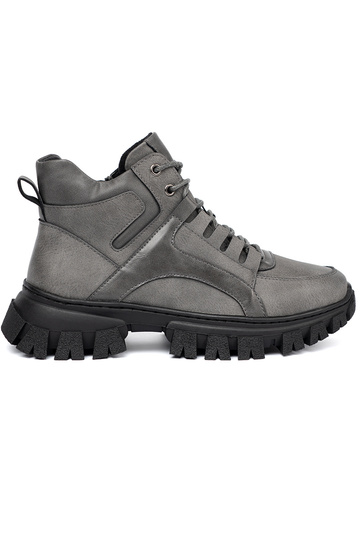 couleur grise lacé Bottes z grubą podeszÀą Sergio Leone 2