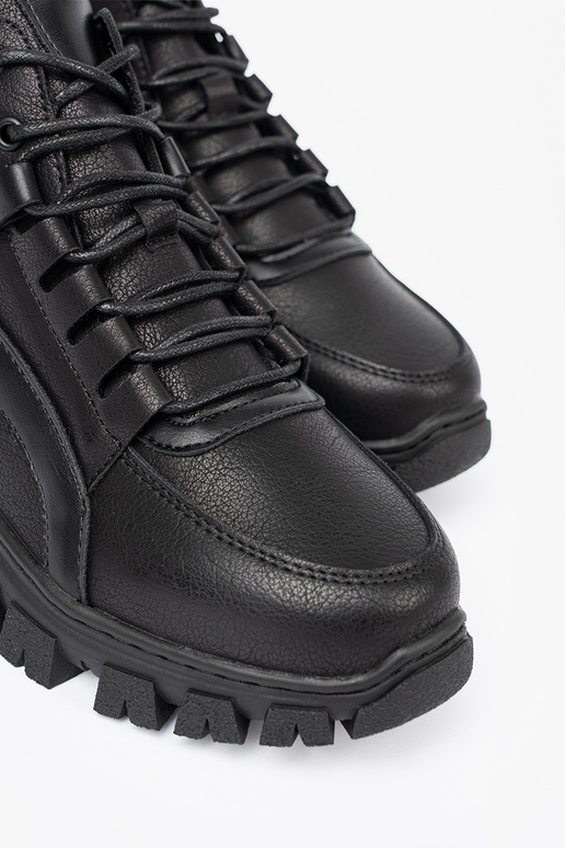 schZuarze Farbe geschnürt Stiefel z grubą podeszZuą Sergio Leone