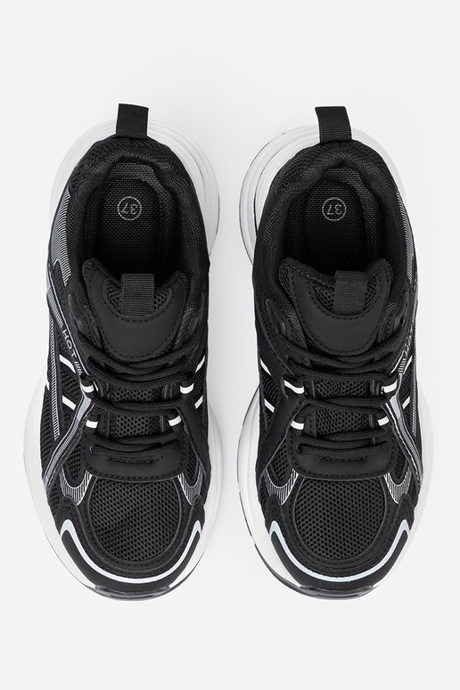 schZuarze Farbe Sneakers Stilvollllschuhe z przeZuieZuną choleZuką i masyZuną białą podeszZuą