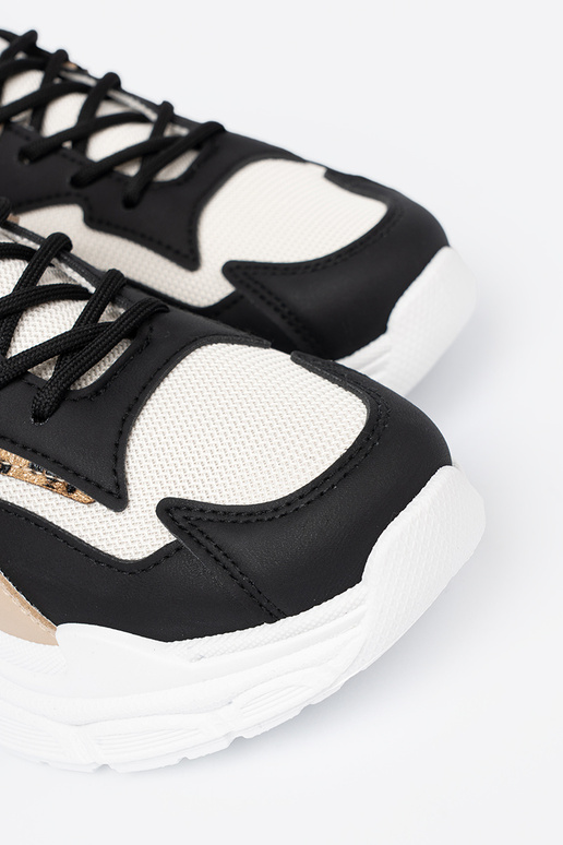 ZInart en-beige Sneakers model schoenen met een enorm platform