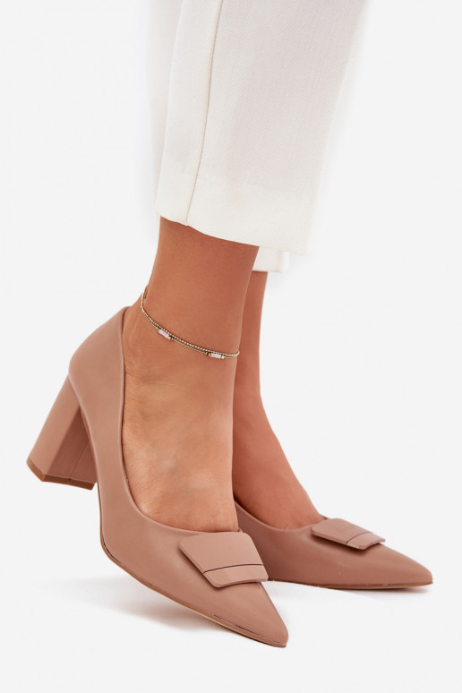 Schoenen met hakken met ornamenten beige Celira