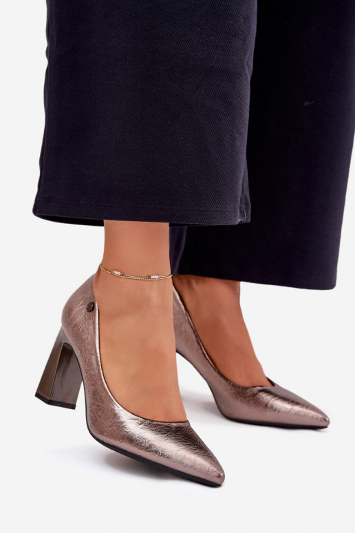 Hochhackige Schuhe Vinceza 62252 graue Farbe