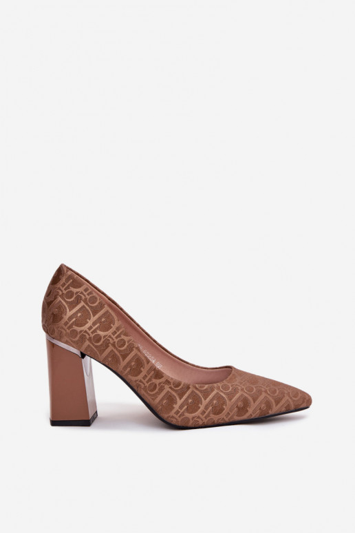 Chaussures à talons hauts Avec des décorations Tłoczeniem Vinceza 62254 marron Chaussures à talons hauts Avec des décorations Tłoczeniem Vinceza 62254 marron