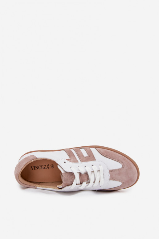 Peau Chaussures modèle baskets Féminin Vinceza 79557 Blanc-beige Peau Chaussures modèle baskets Féminin Vinceza 79557 Blanc-beige