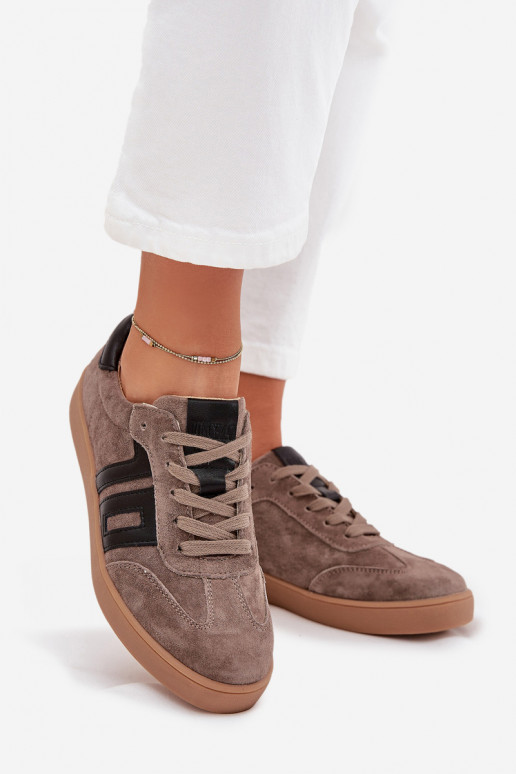 van suède Sneakers model schoenen Dames Vinceza 79557 beige van suède Sneakers model schoenen Dames Vinceza 79557 beige